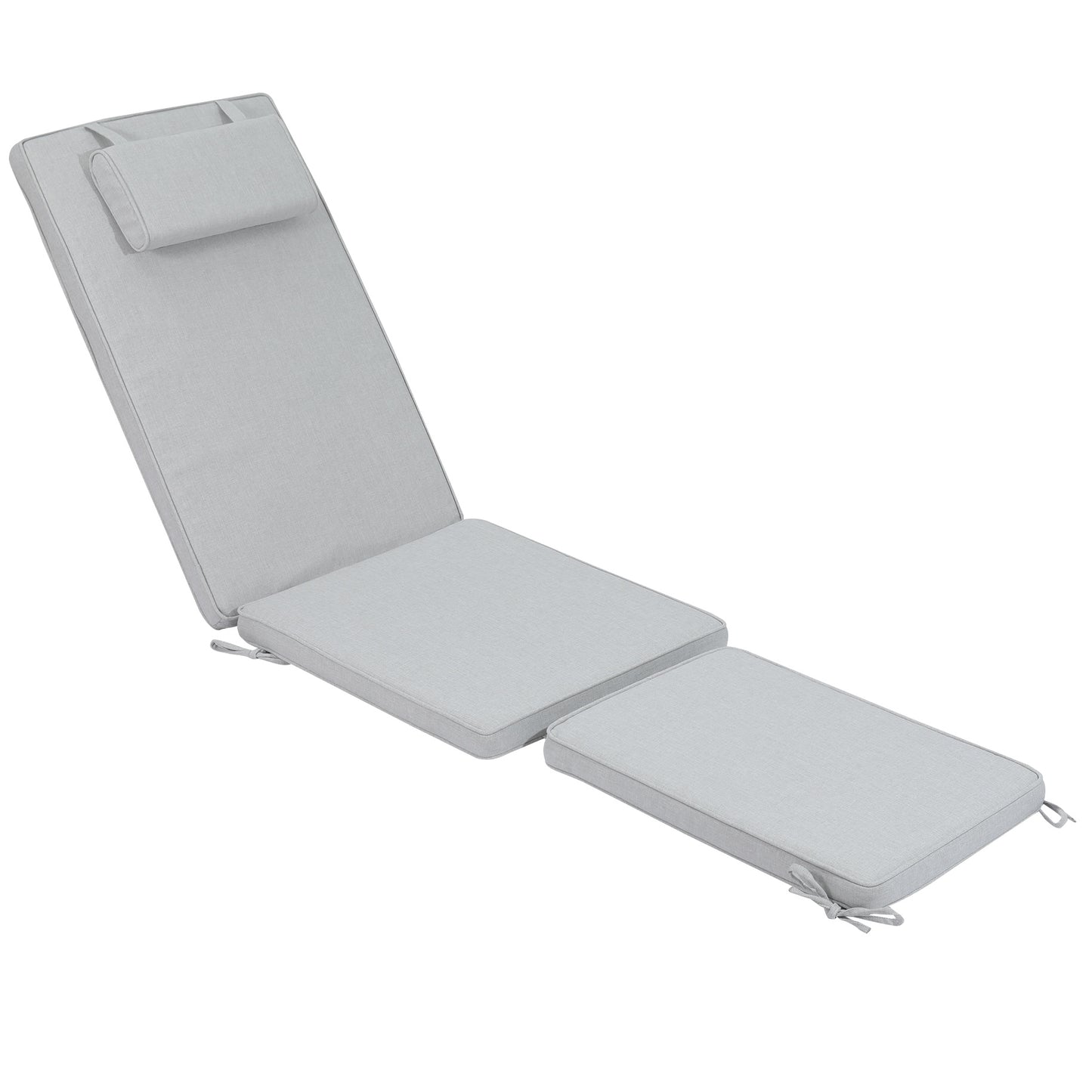 Cojín para tumbona Belo 50x190x5 cm color gris claro