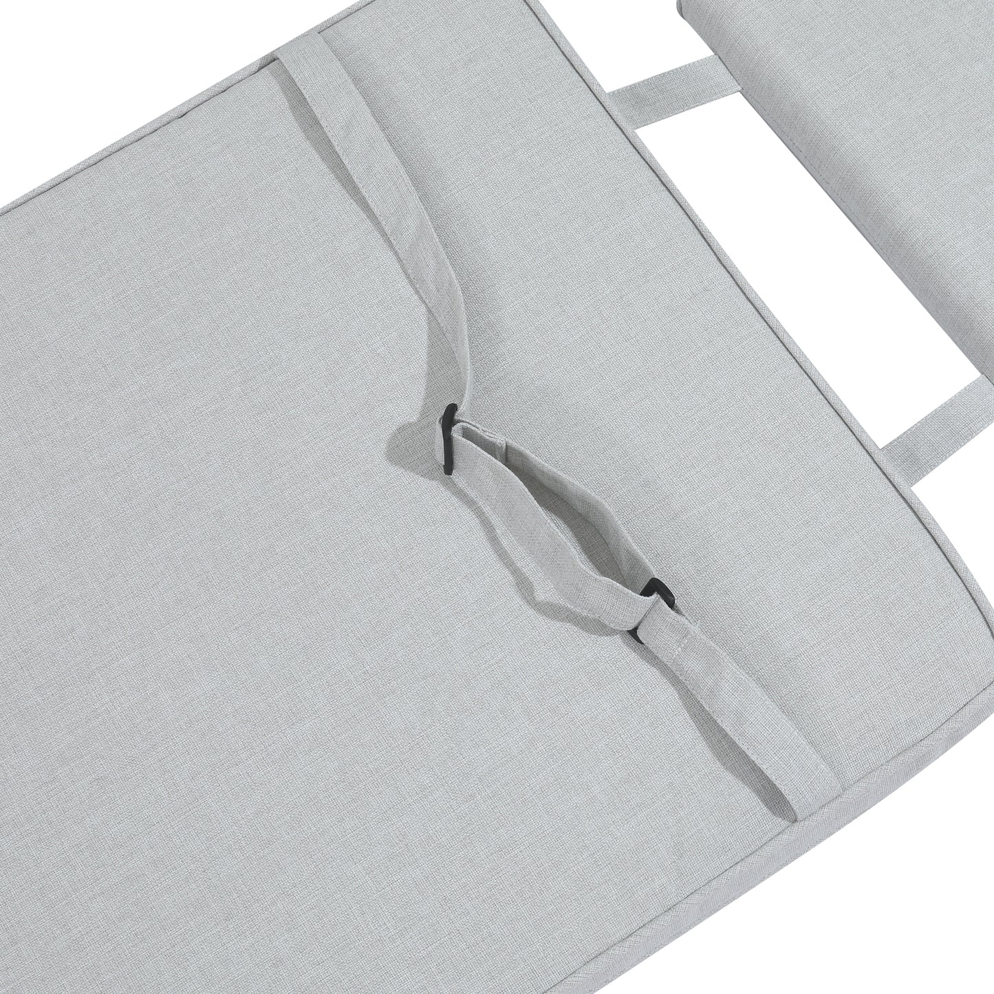 Cojín para tumbona Belo 50x190x5 cm color gris claro