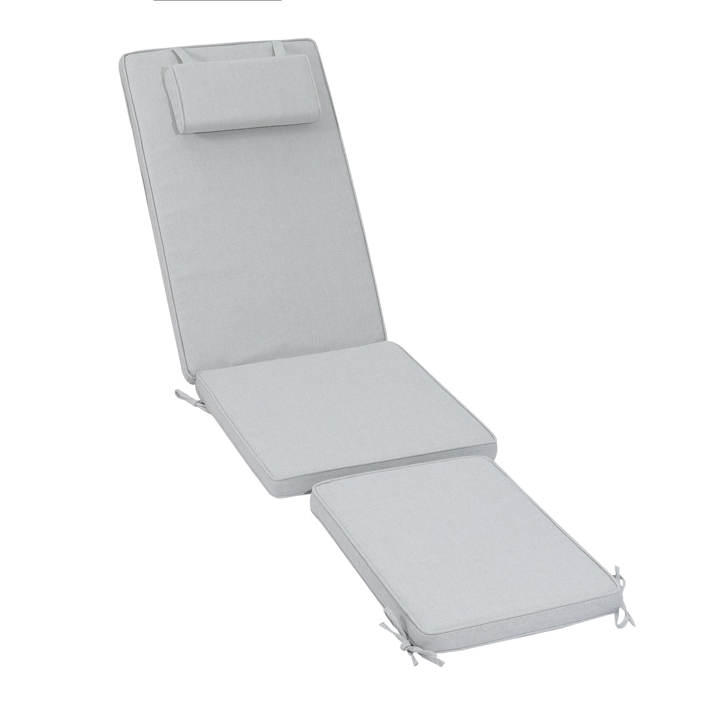 Cojín para tumbona Belo 50x190x5 cm color gris claro