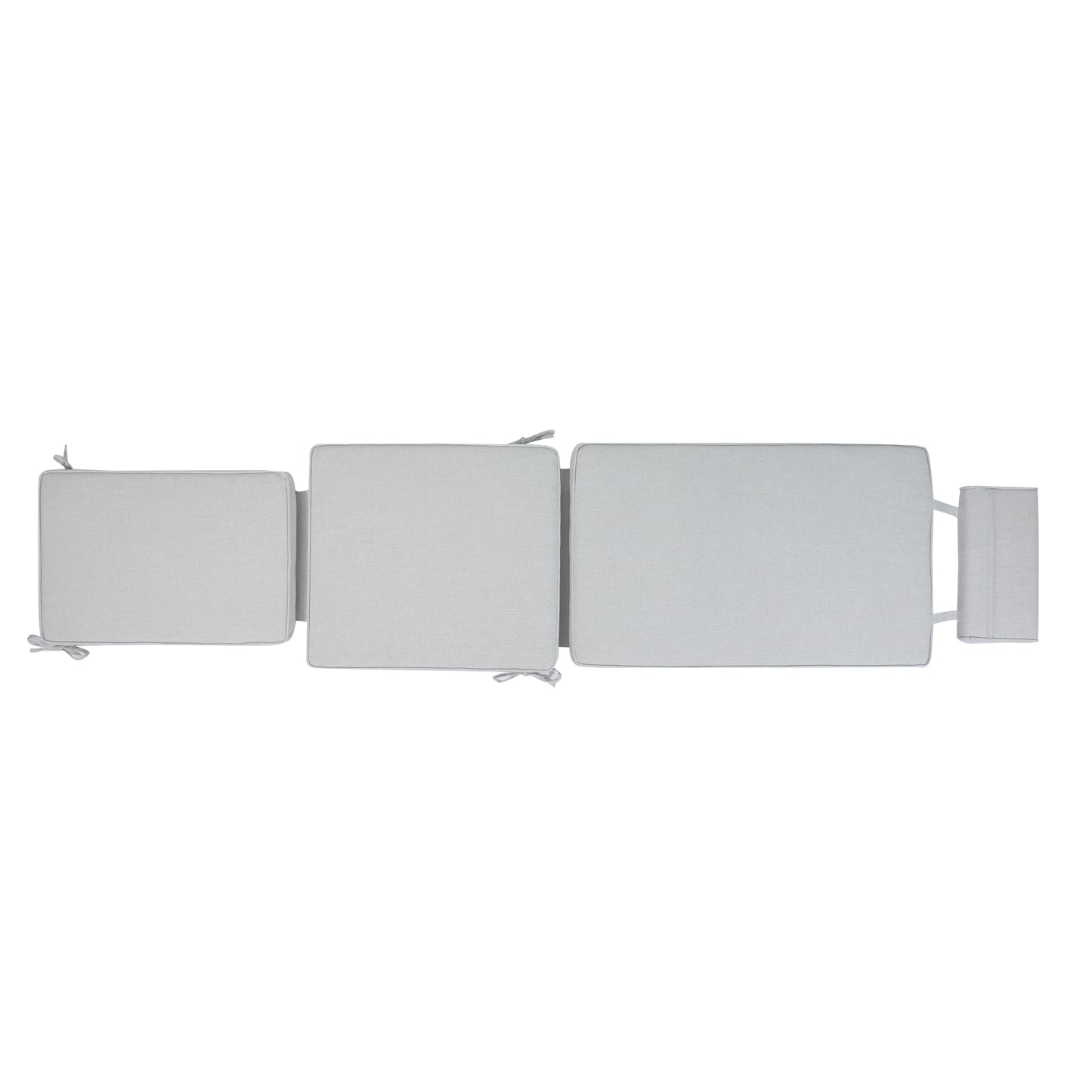 Cojín para tumbona Belo 50x190x5 cm color gris claro