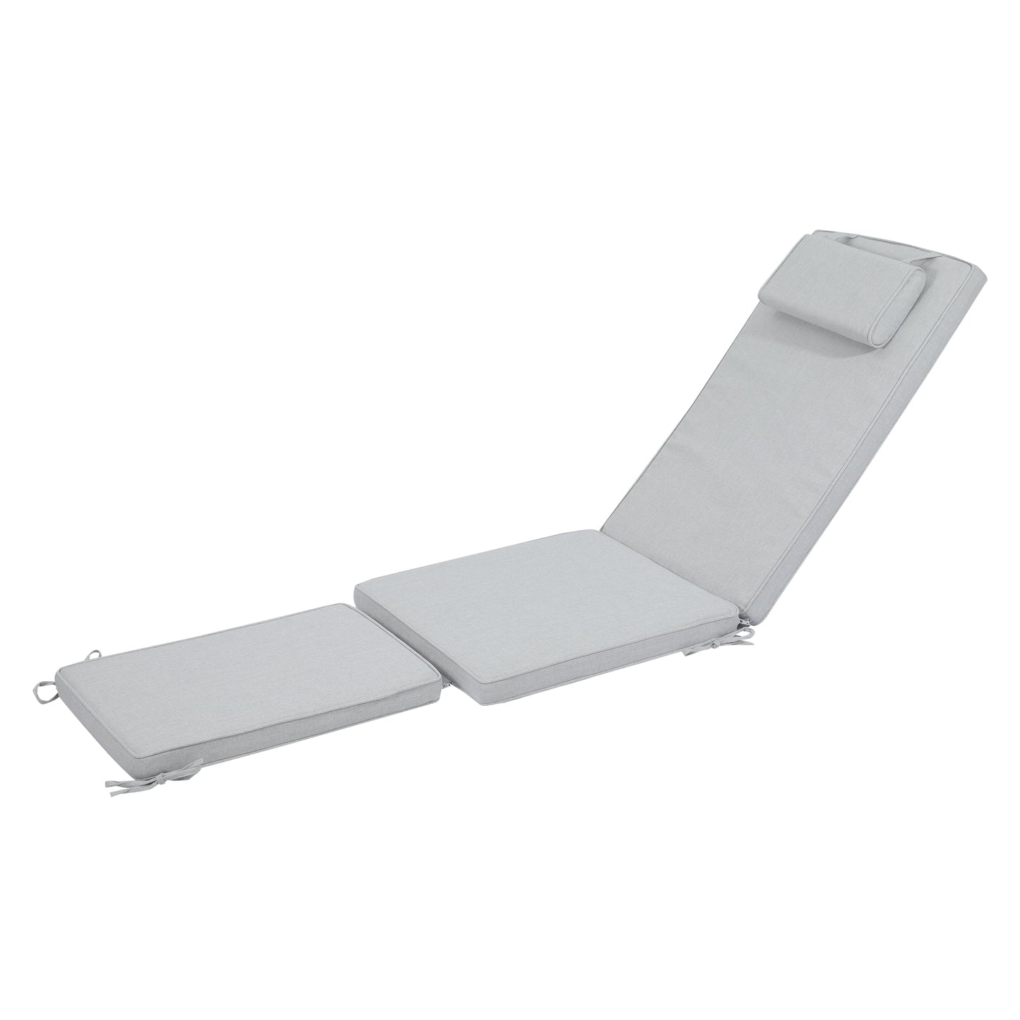 Cojín para tumbona Belo 50x190x5 cm color gris claro