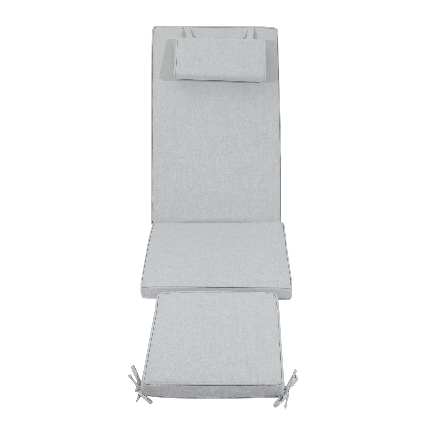 Cojín para tumbona Belo 50x190x5 cm color gris claro