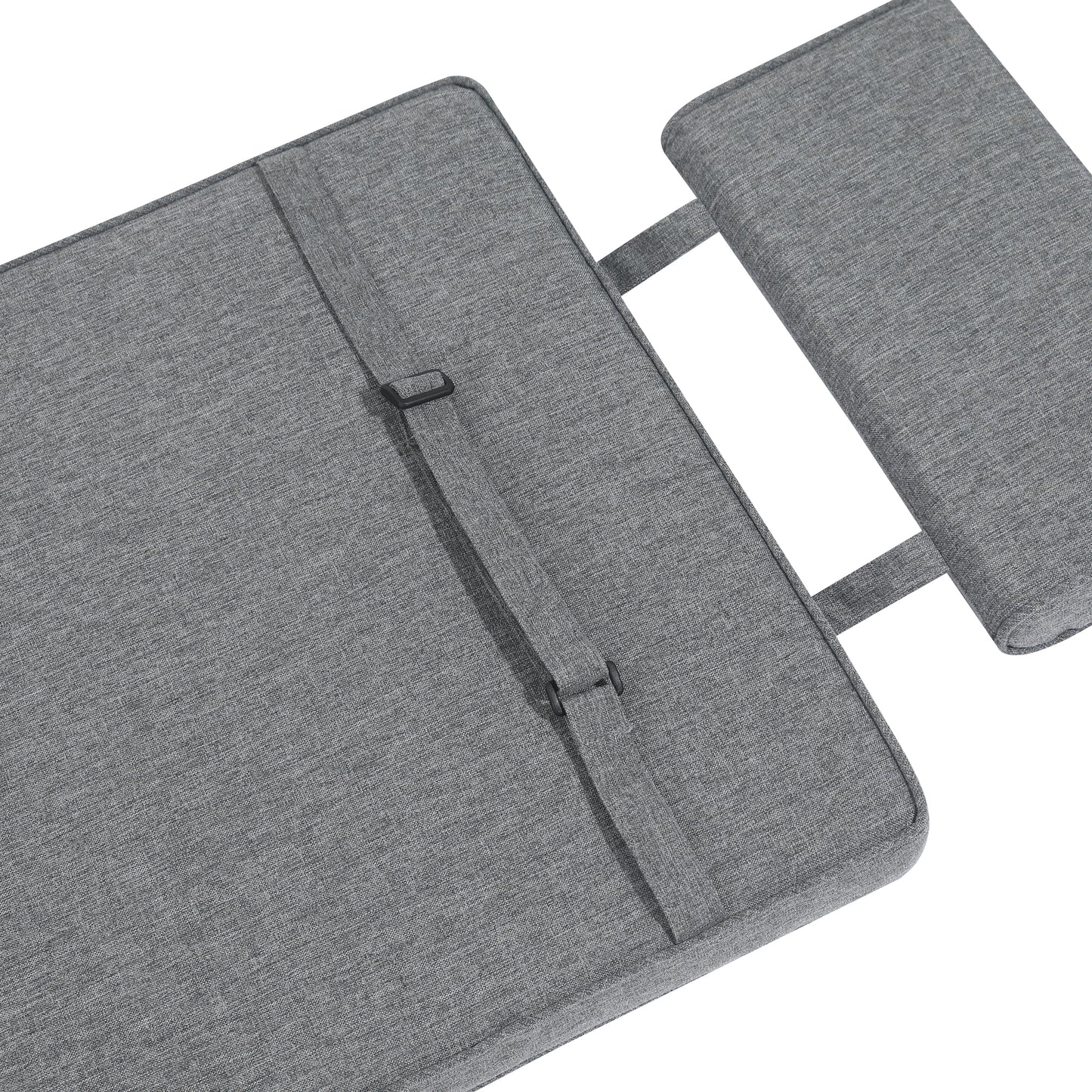 Cojín para tumbona Belo 50x190x5 cm color gris oscuro.