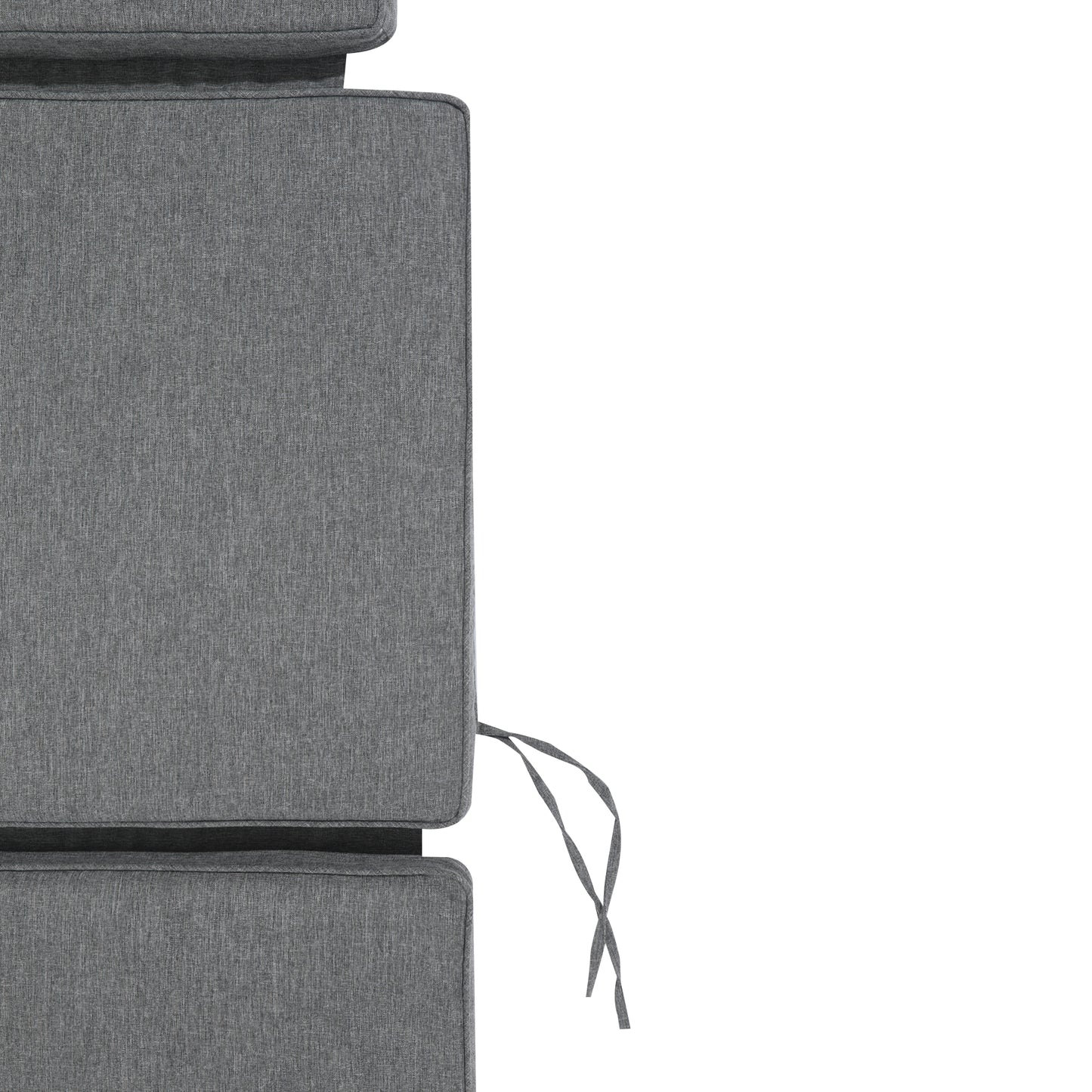 Cojín para tumbona Belo 50x190x5 cm color gris oscuro.