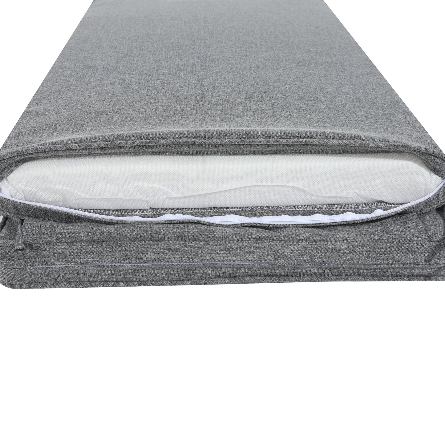 Cojín para tumbona Belo 50x190x5 cm color gris oscuro.