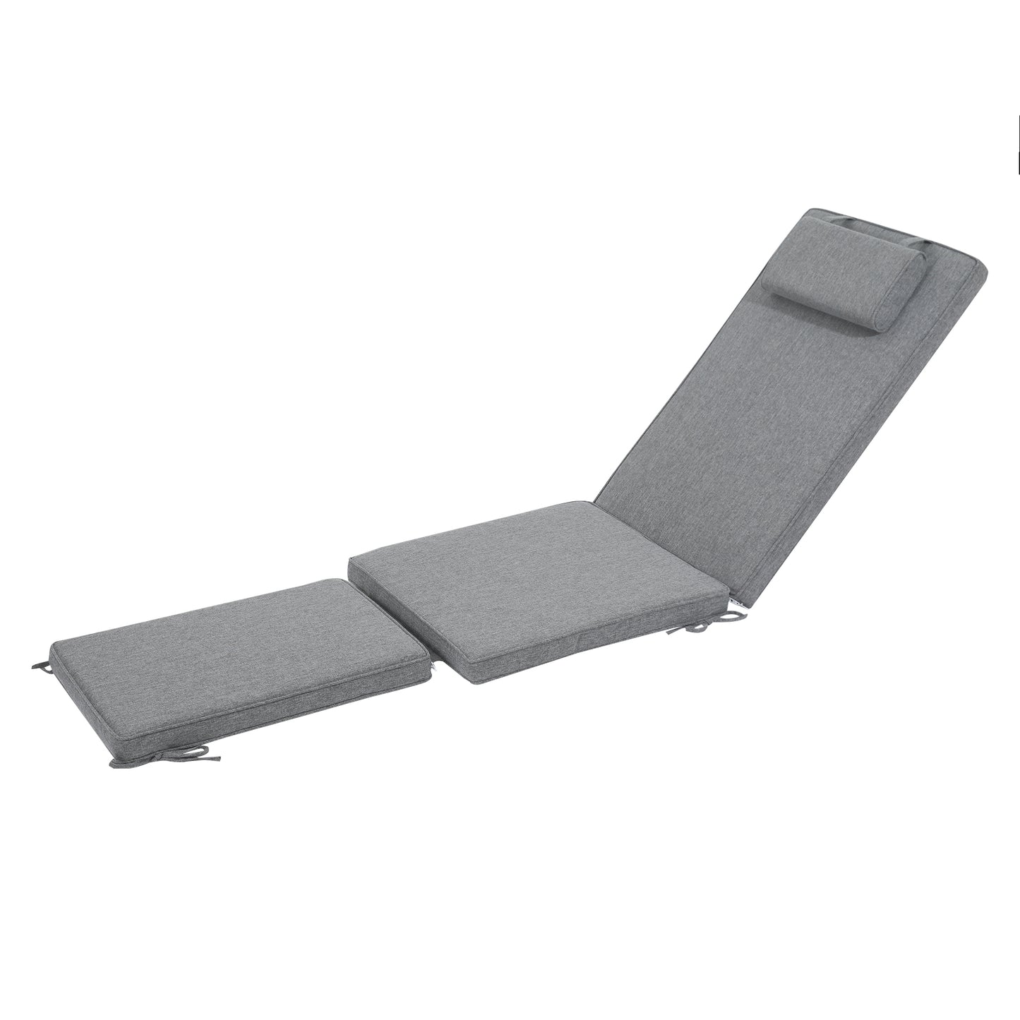Cojín para tumbona Belo 50x190x5 cm color gris oscuro.