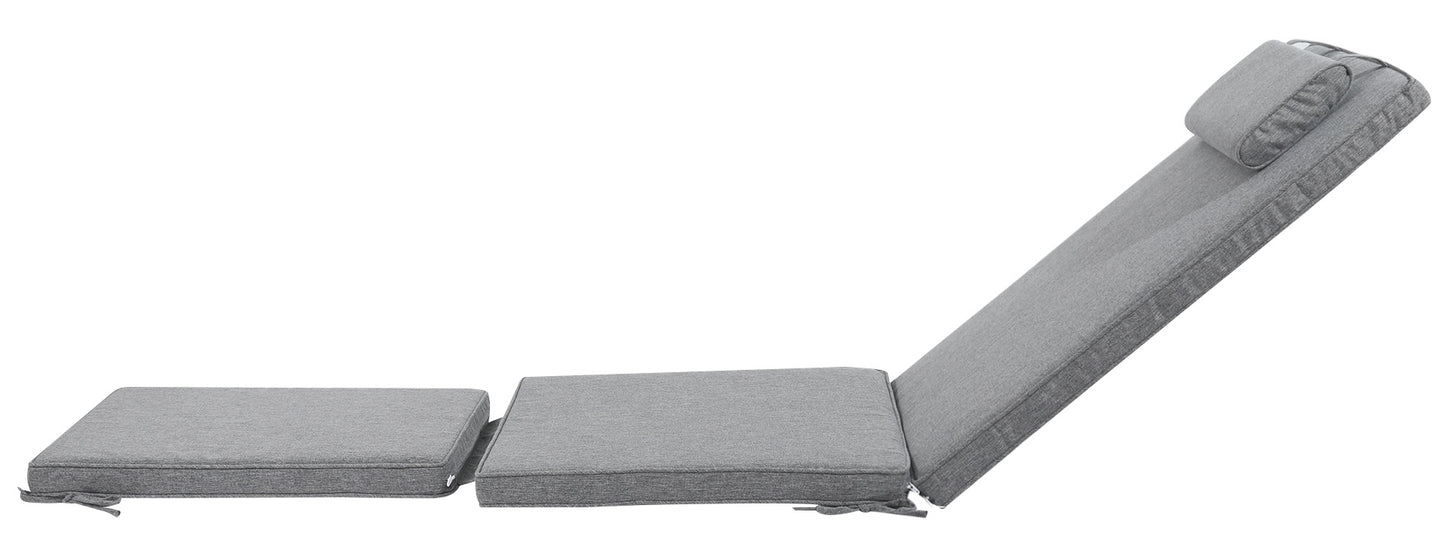 Cojín para tumbona Belo 50x190x5 cm color gris oscuro.