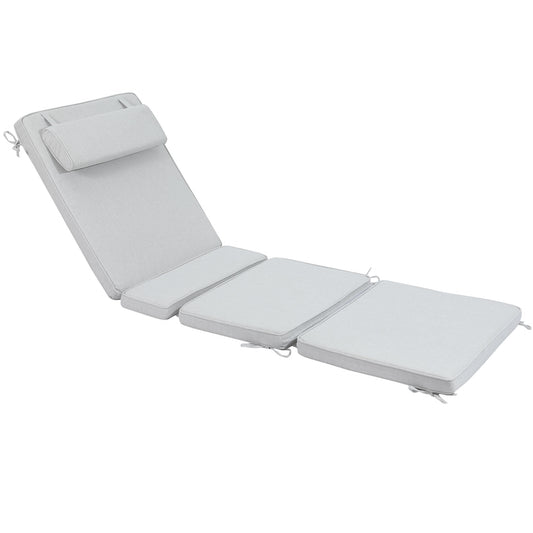 Cojín para tumbona Mati 50x192x5 cm color gris claro