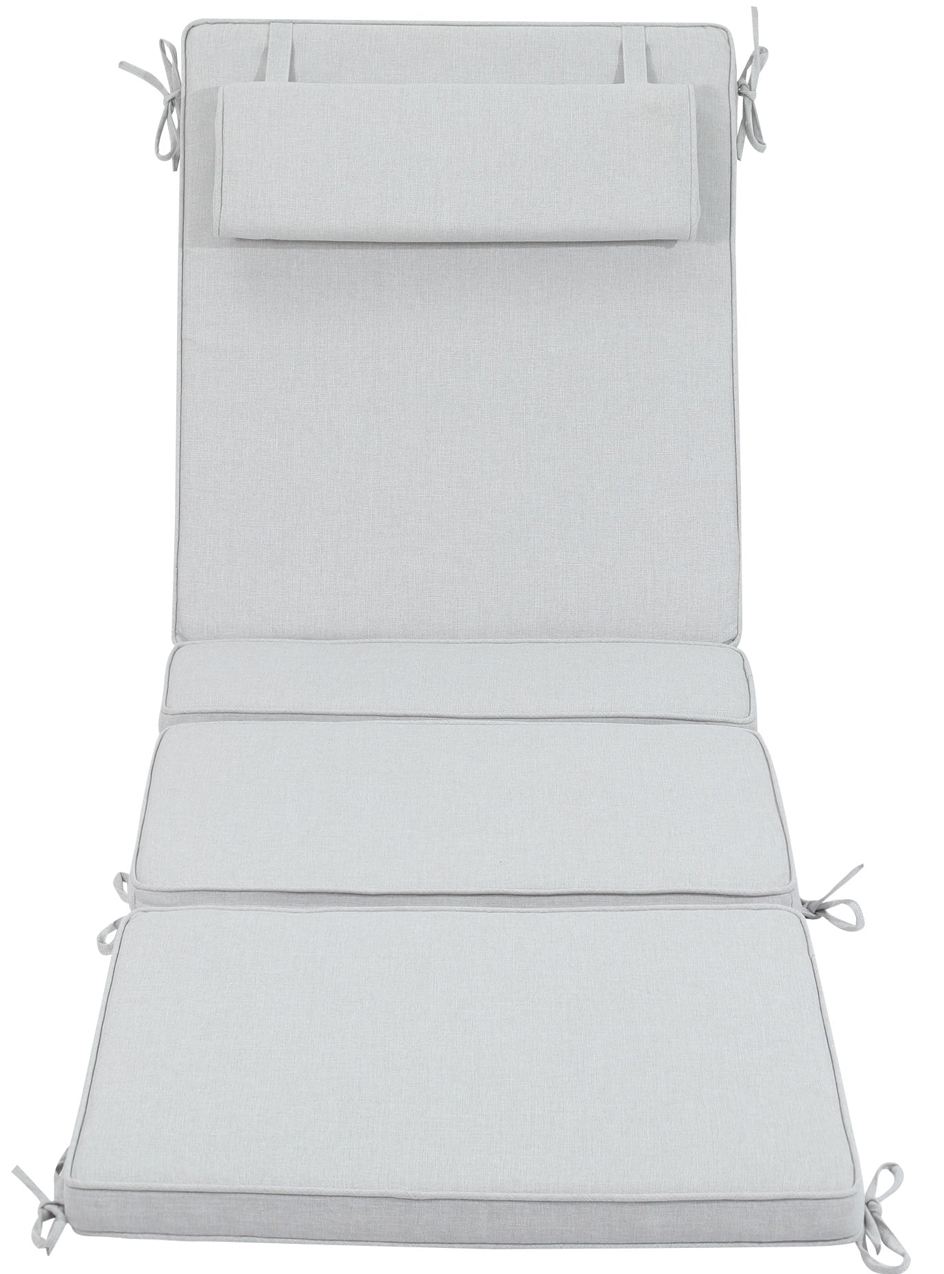 Cojín para tumbona Mita 50x192x5 cm color gris claro