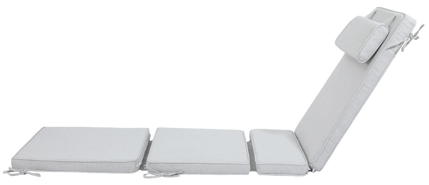 Cojín para tumbona Mita 50x192x5 cm color gris claro