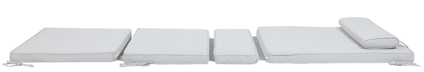 Cojín para tumbona Mita 50x192x5 cm color gris claro