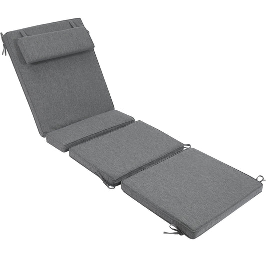 Cojín para tumbona Mati 50x192x5 cm color gris oscuro.