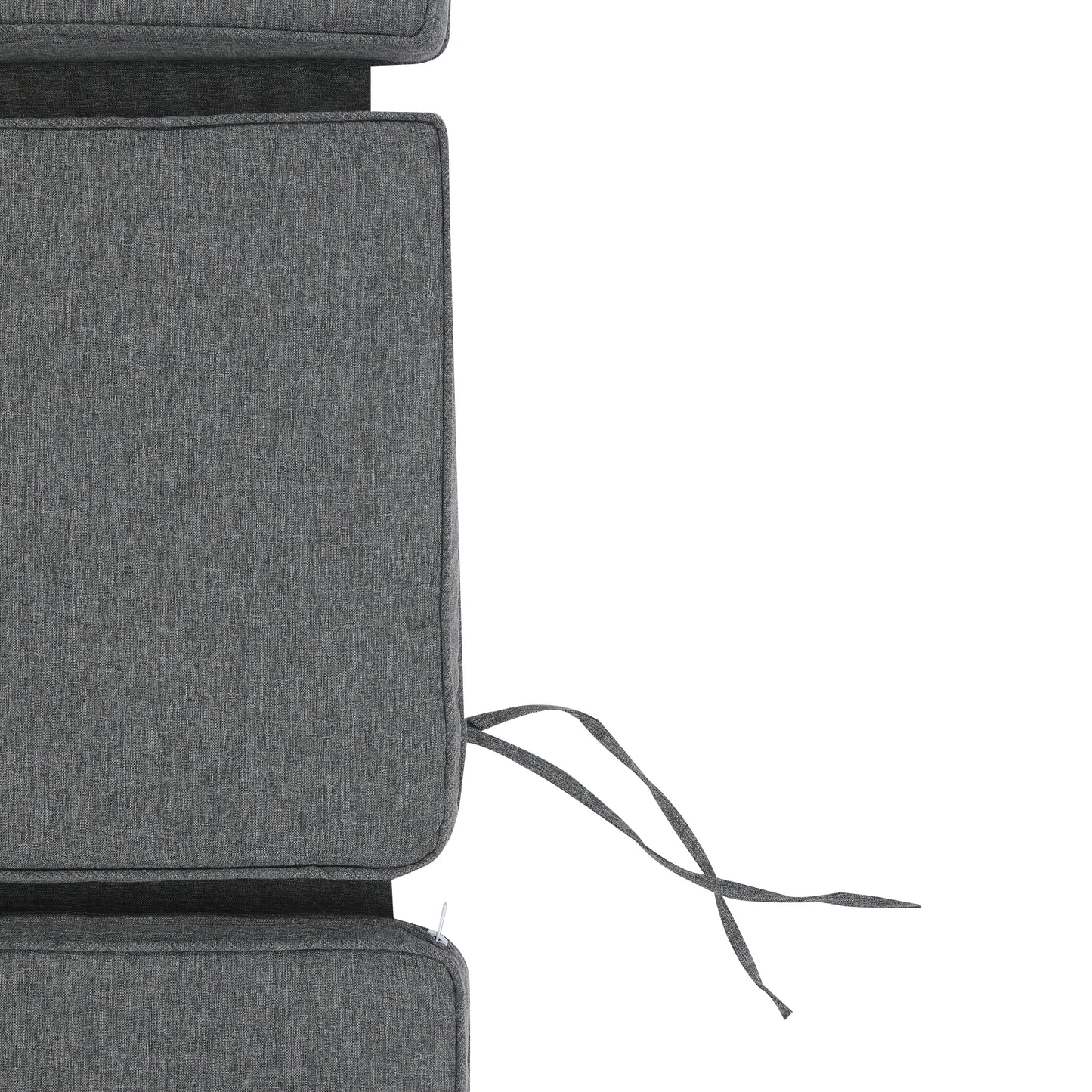 Cojín para tumbona Mita 50x192x5 cm color gris oscuro.