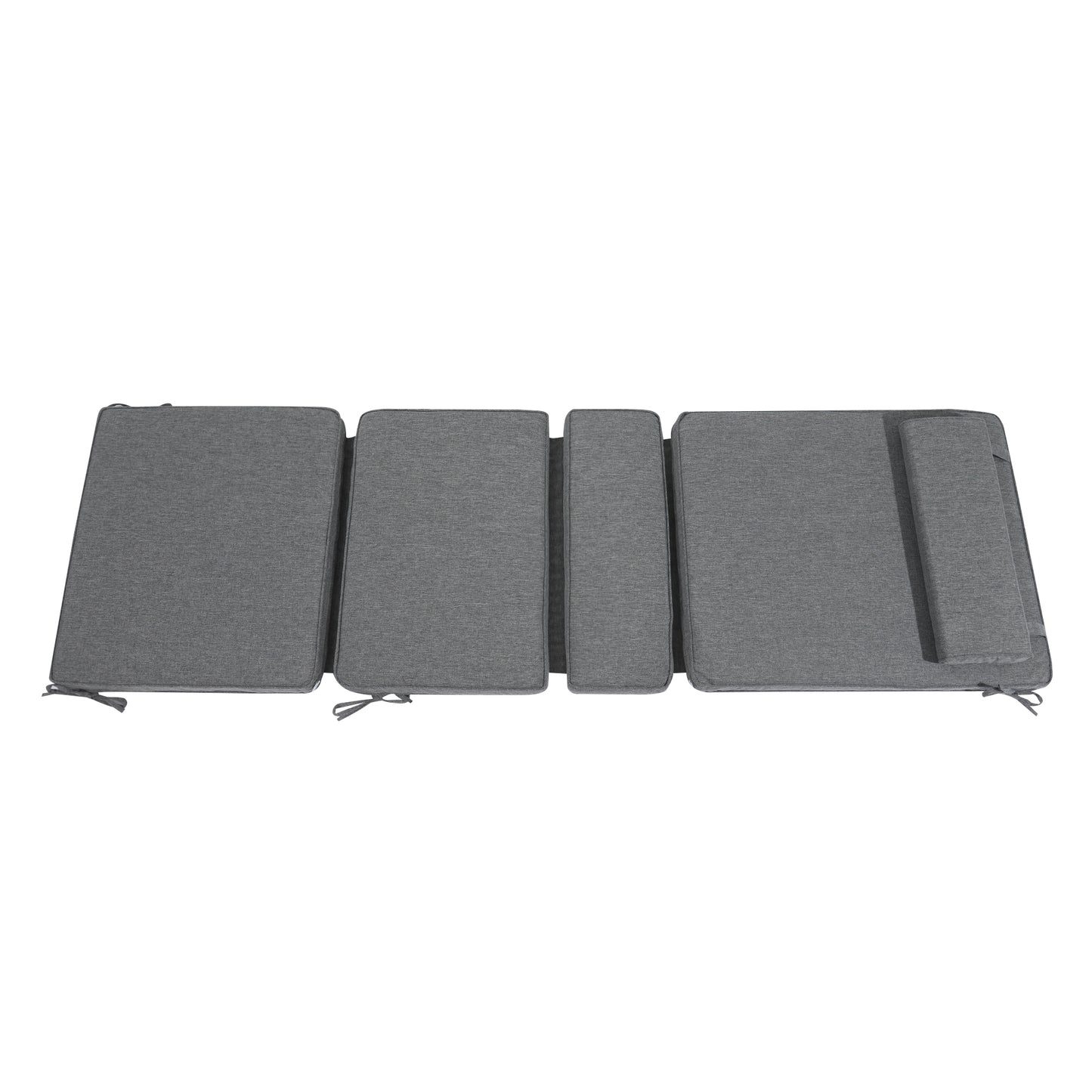 Cojín para tumbona Mita 50x192x5 cm color gris oscuro.