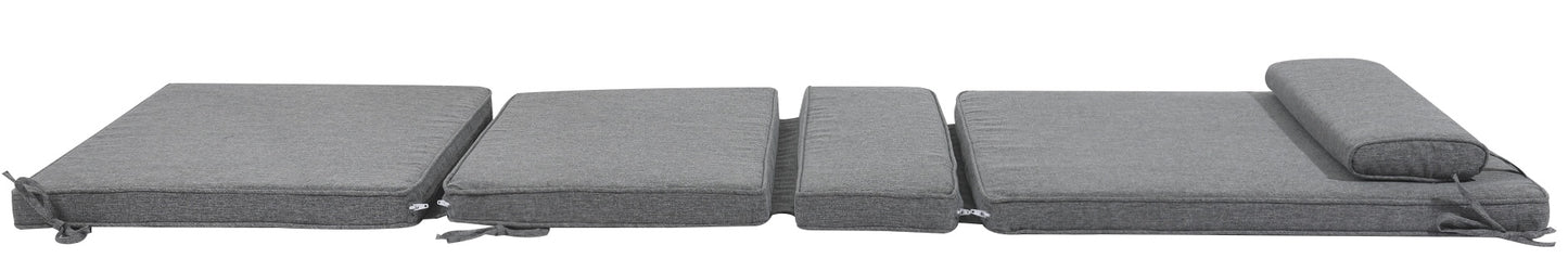 Cojín para tumbona Mita 50x192x5 cm color gris oscuro.