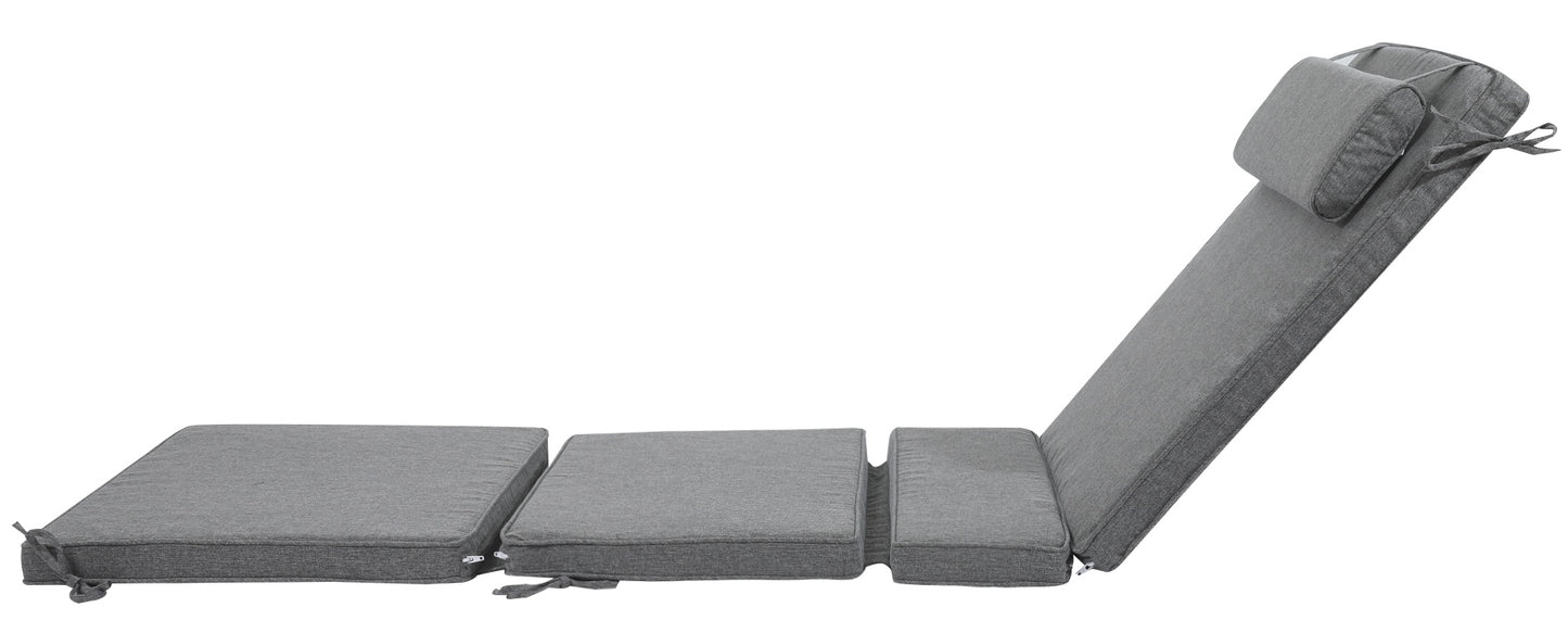 Cojín para tumbona Mita 50x192x5 cm color gris oscuro.