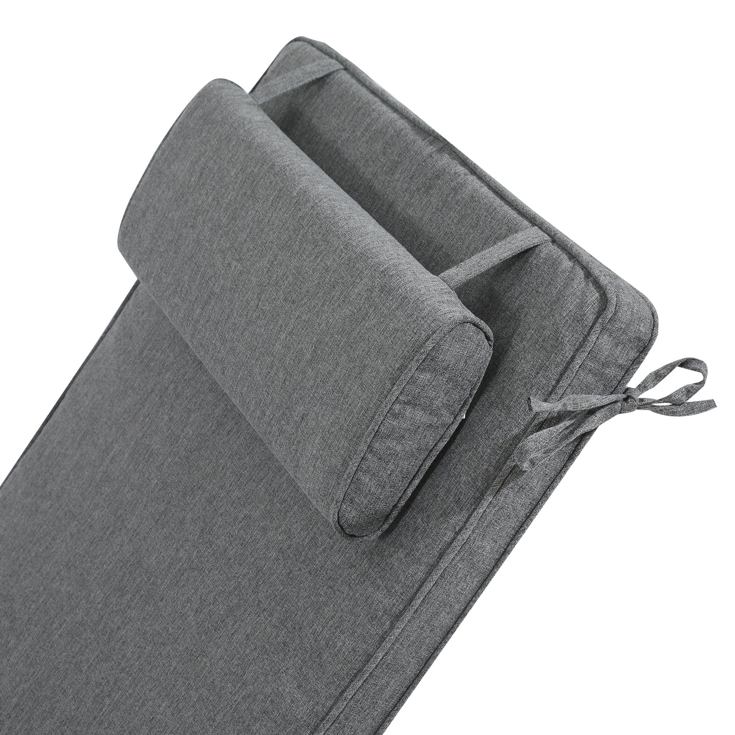 Cojín para tumbona Mita 50x192x5 cm color gris oscuro.