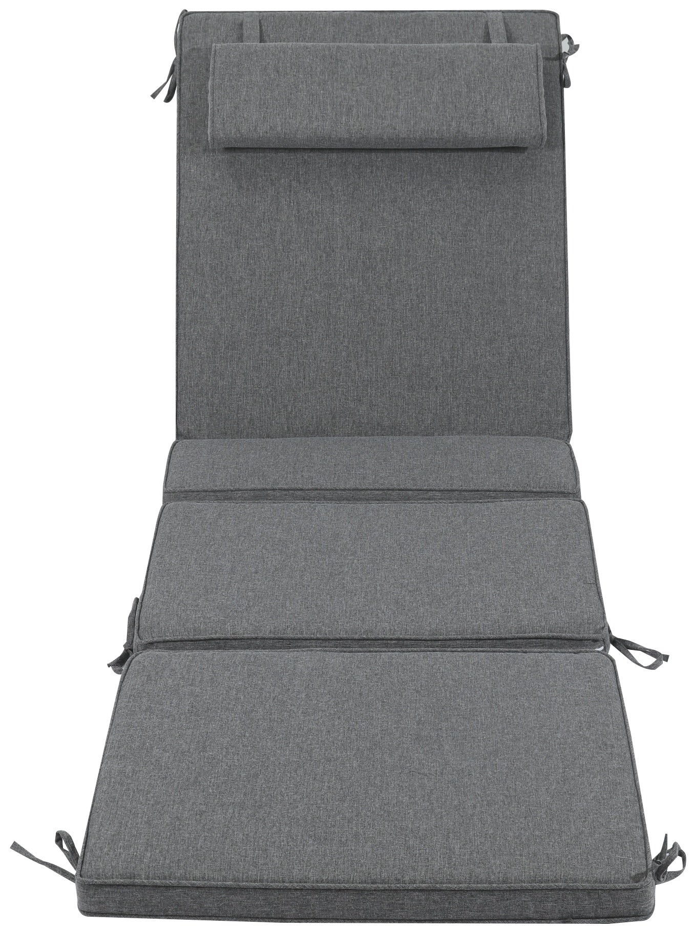 Cojín para tumbona Mita 50x192x5 cm color gris oscuro.