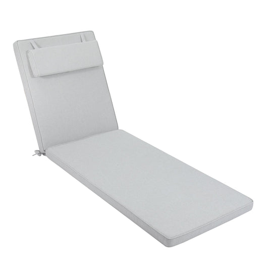 Cojín para tumbona Roxas 59x196x5 cm color  gris claro