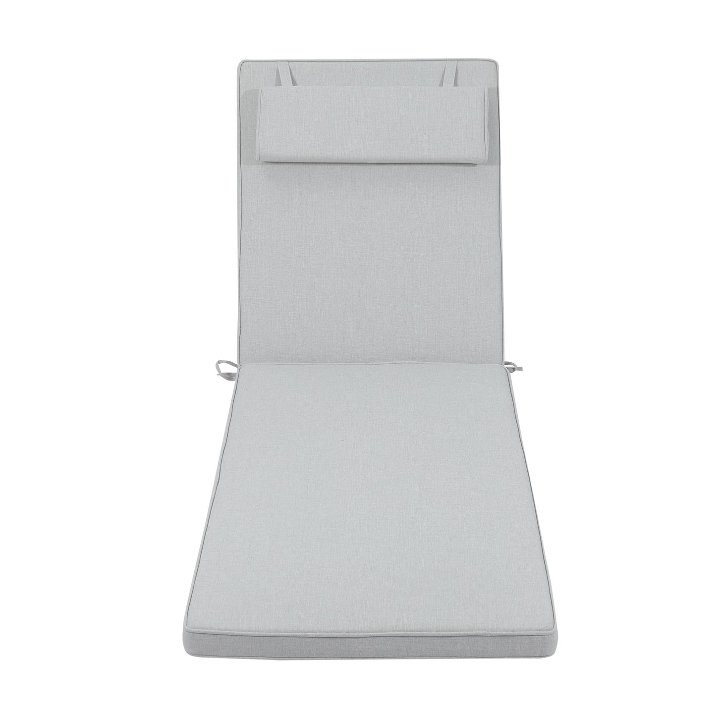 Cojín para tumbona Roxas 59x196x5 cm color  gris claro