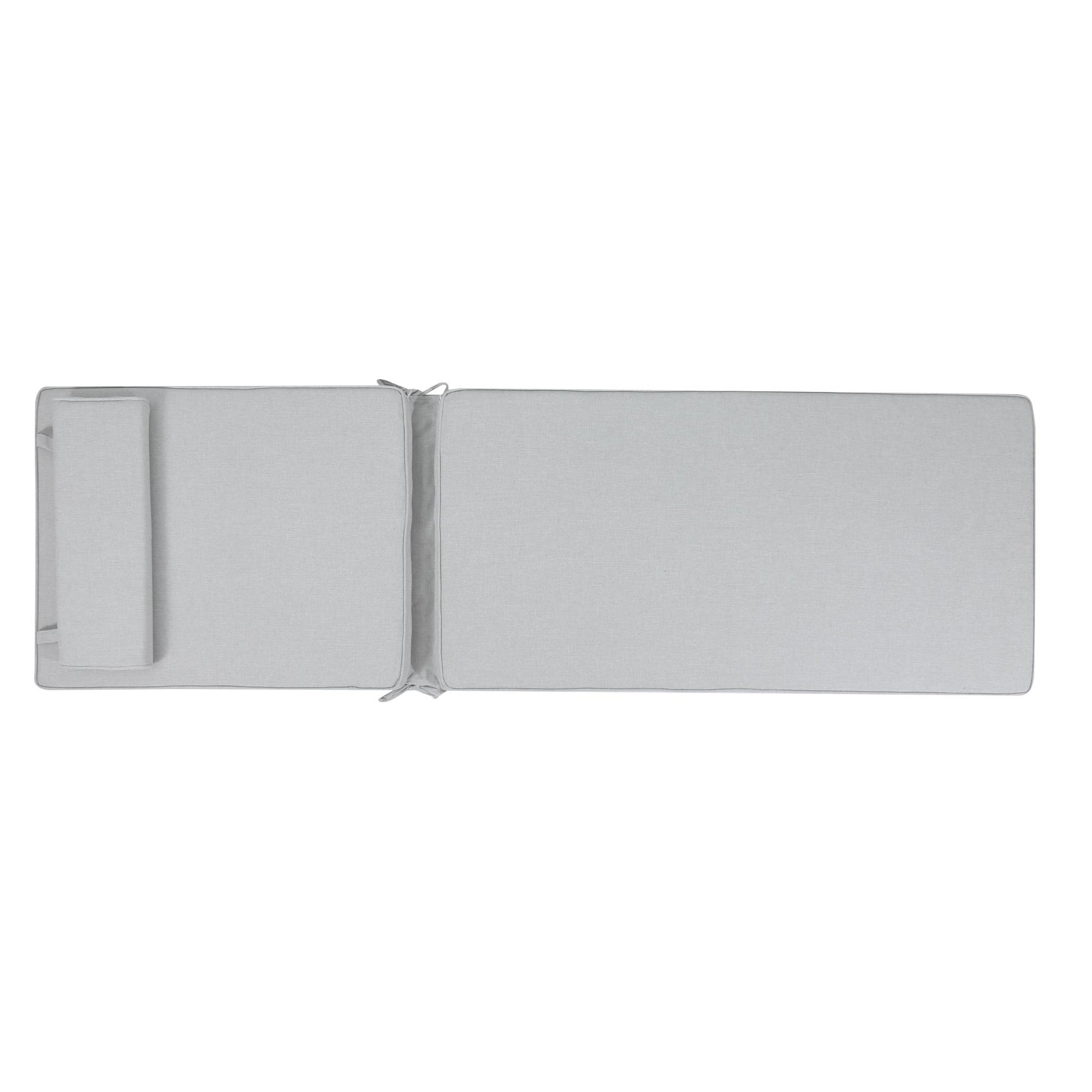 Cojín para tumbona Roxas 59x196x5 cm color  gris claro