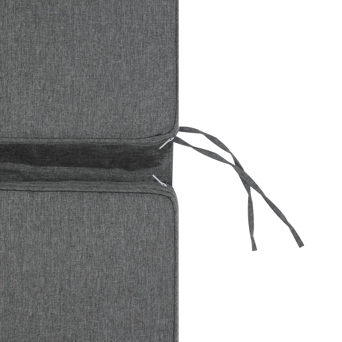 Cojín para tumbona Roxas 59x196x5 cm color gris oscuro