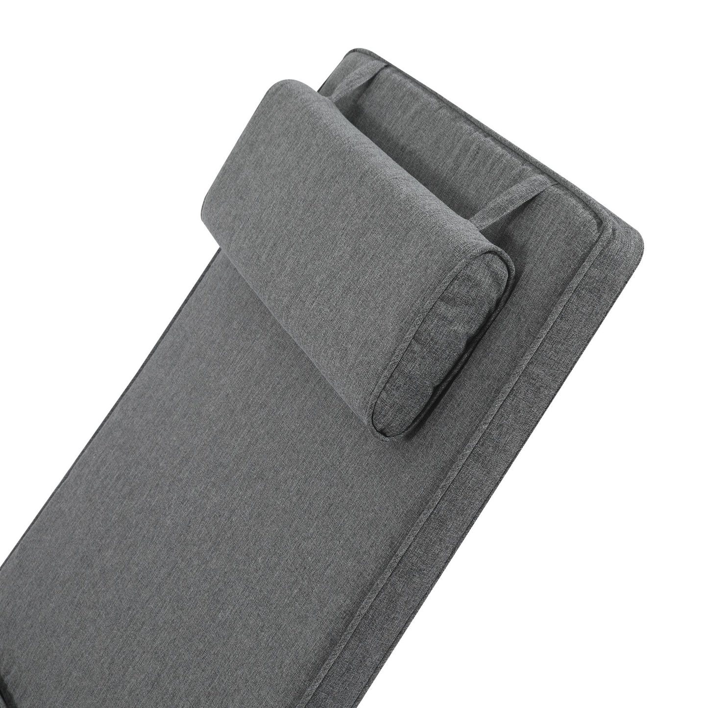 Cojín para tumbona Roxas 59x196x5 cm color gris oscuro