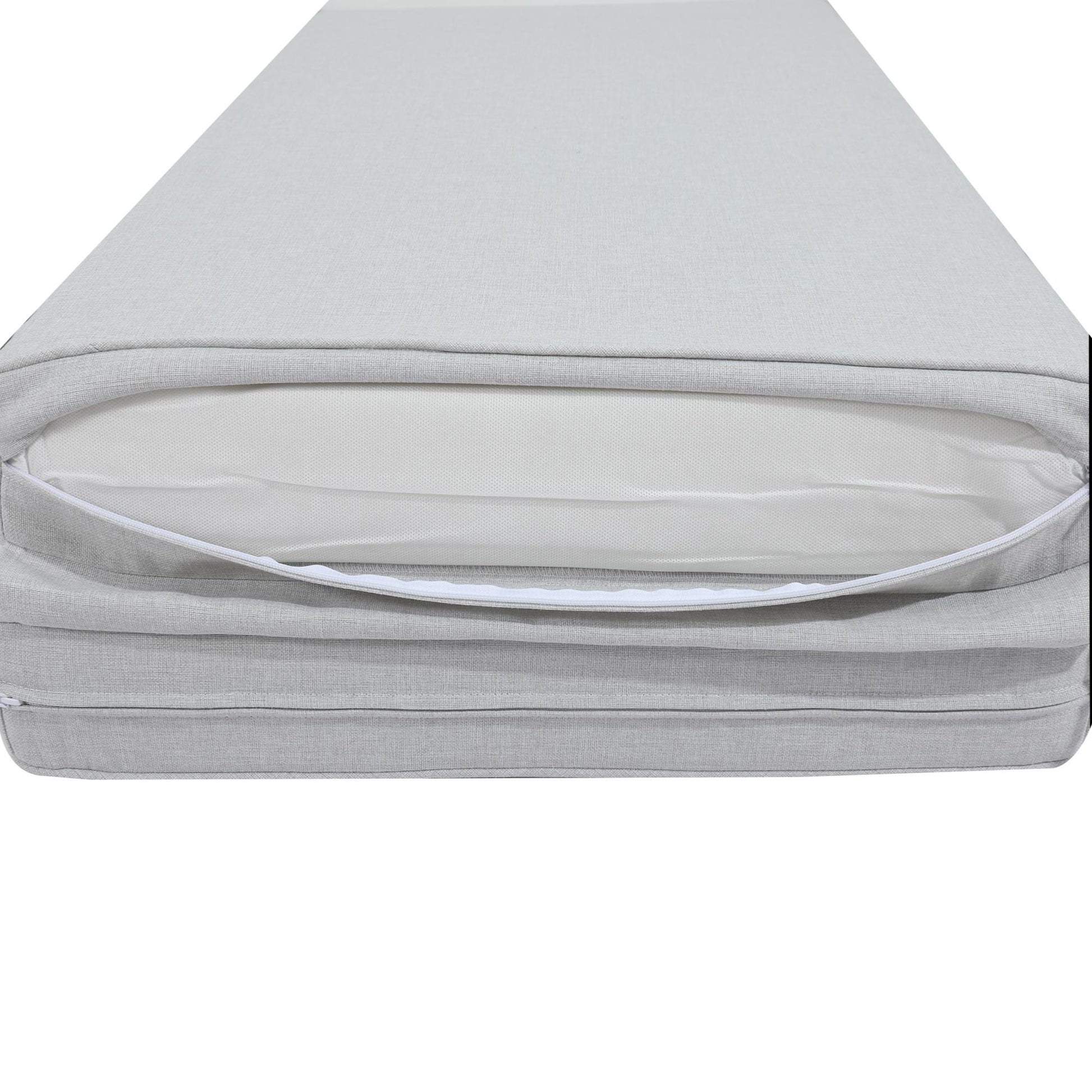 Cojín para tumbona Roxas 59x199x10 cm color  gris claro