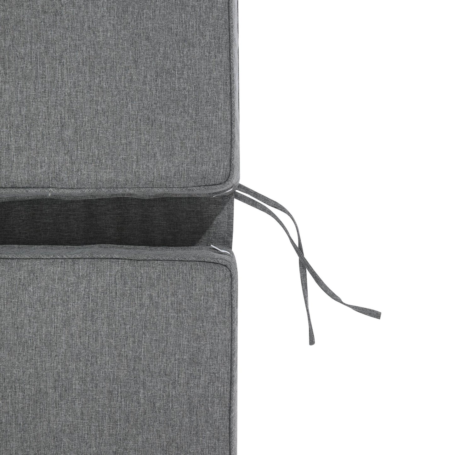Cojín para tumbona  Roxas 59x199x10 cm color  gris oscuro