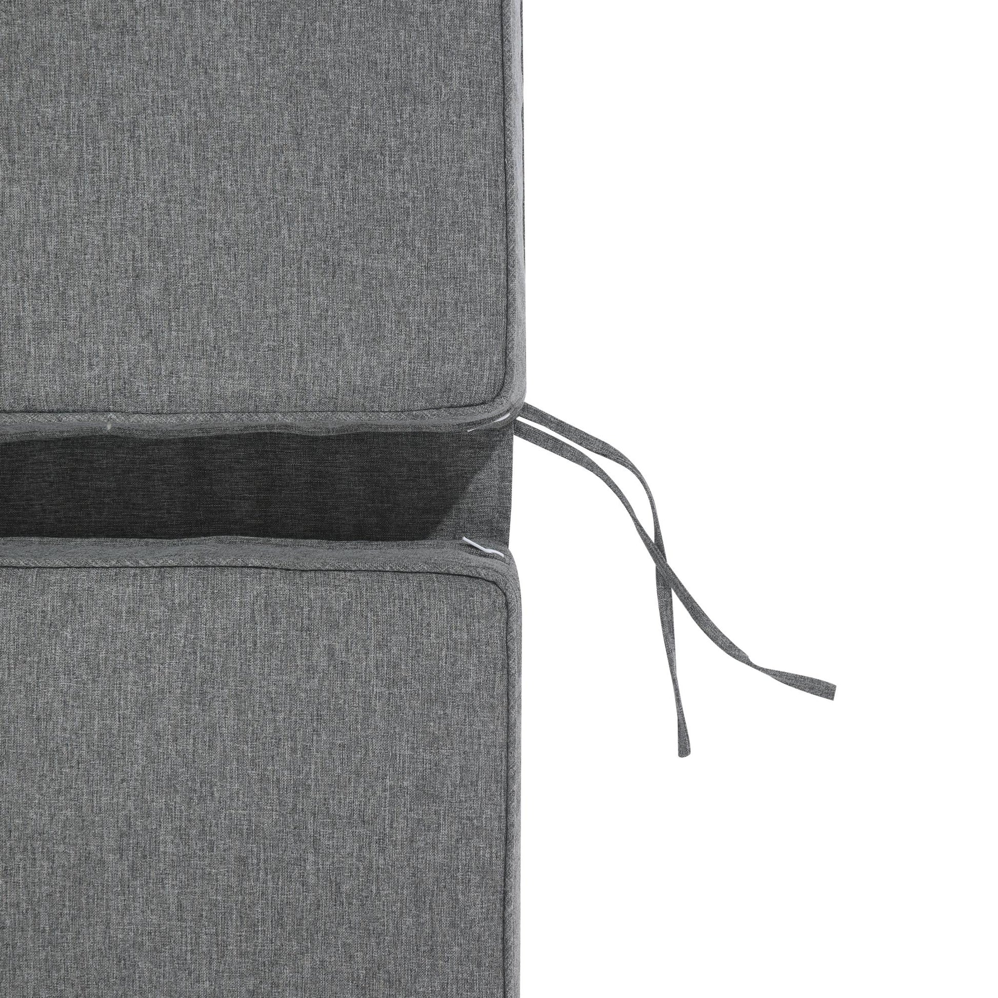 Cojín para tumbona  Roxas 59x199x10 cm color  gris oscuro