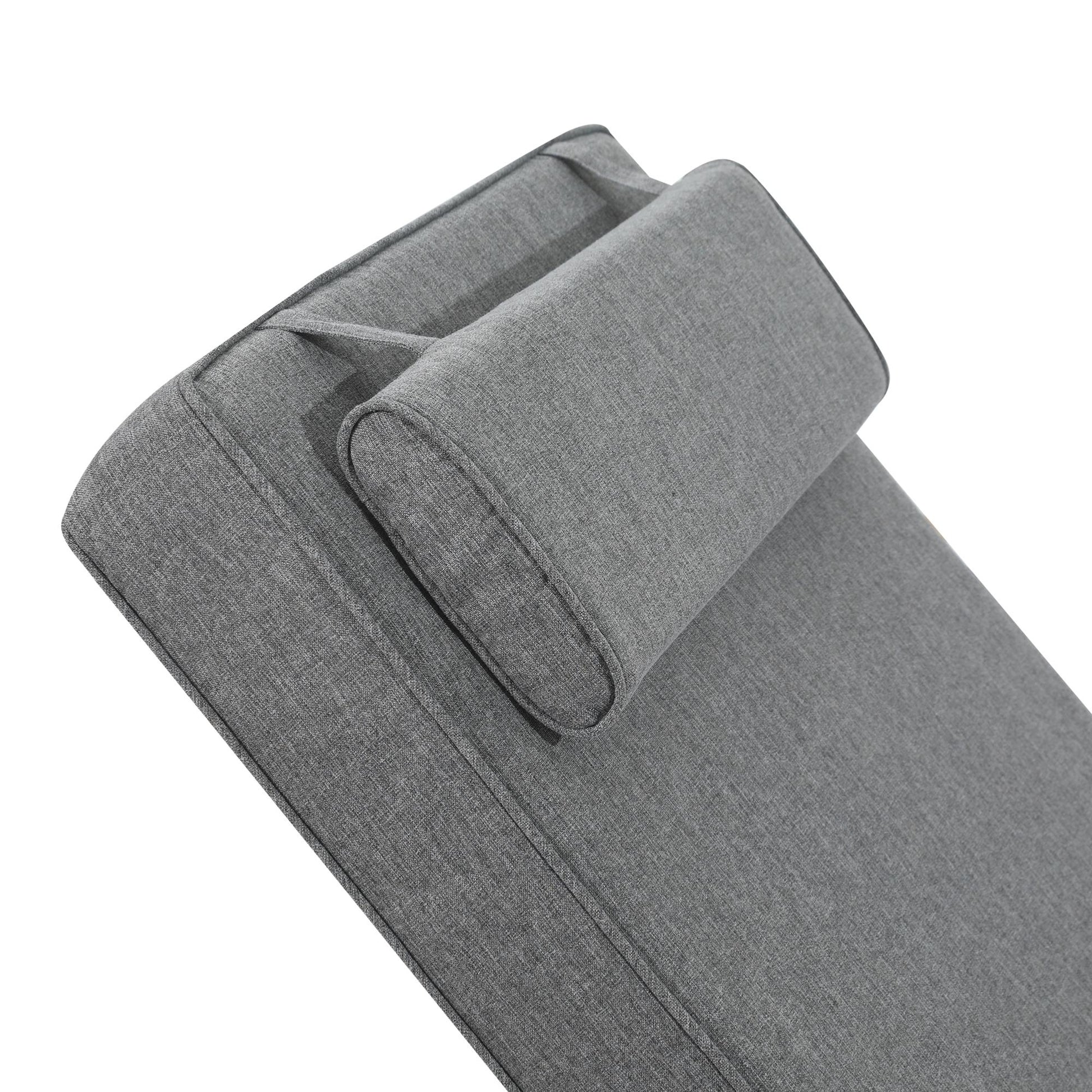 Cojín para tumbona  Roxas 59x199x10 cm color  gris oscuro