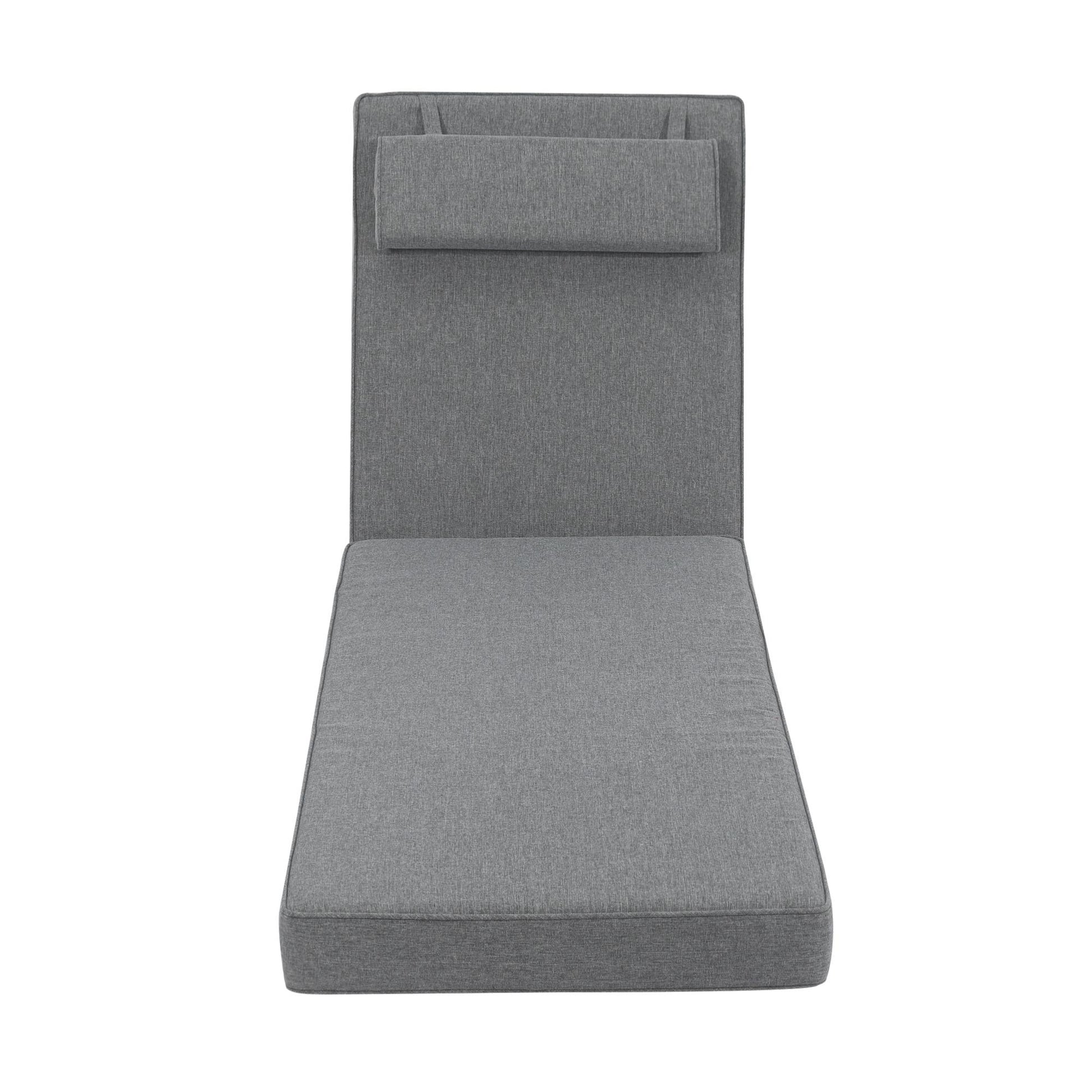 Cojín para tumbona  Roxas 59x199x10 cm color  gris oscuro