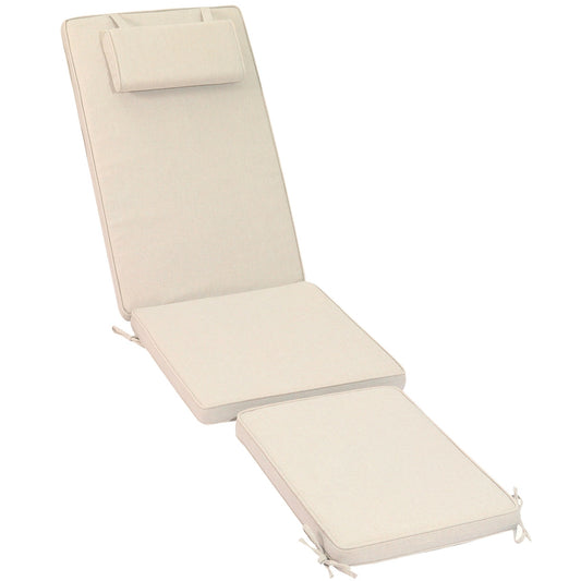 Cojín para tumbona Danao 50x190x5 cm color beige