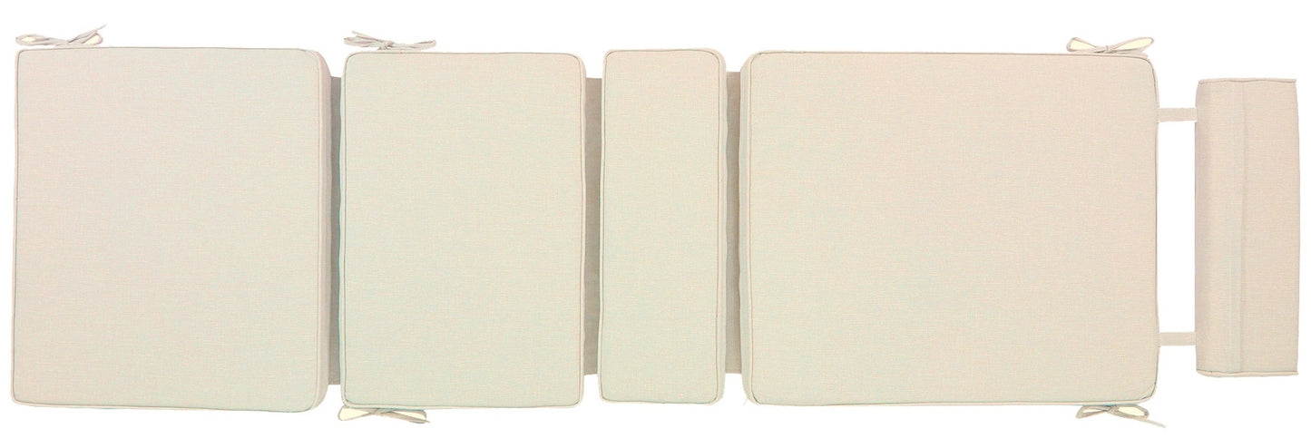 Cojín para tumbona Mita 50x192x5 cm color beige