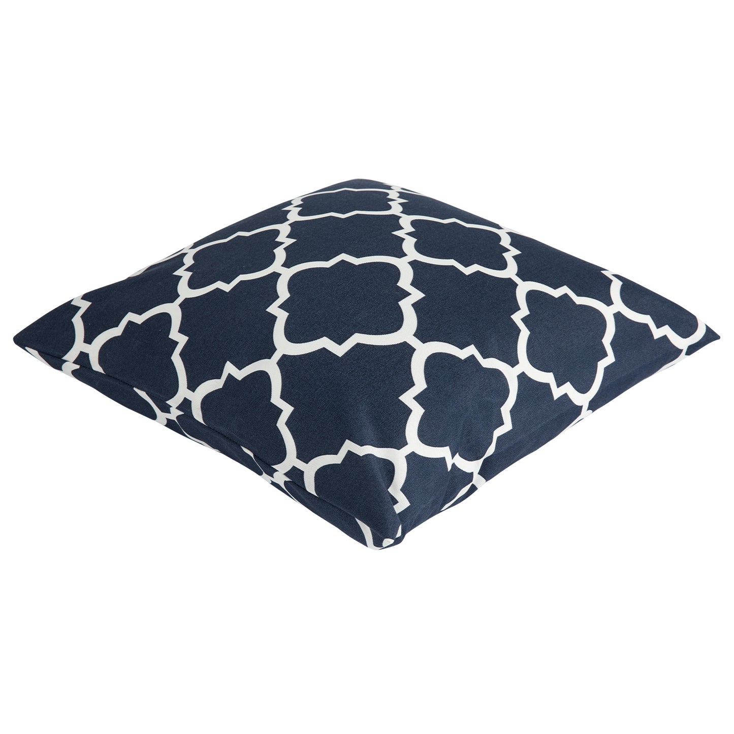 Cojín decorativo 45x45x12 cm estampado azul marino / blanco