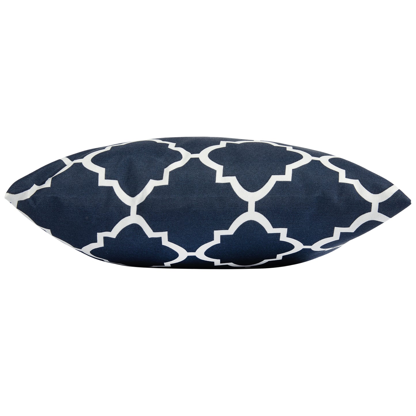 Cojín decorativo 45x45x12 cm estampado azul marino / blanco