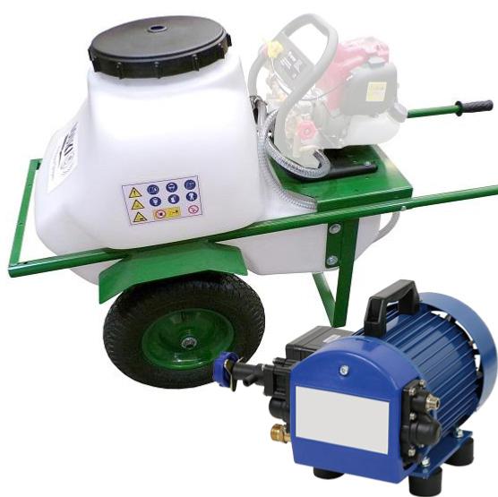 Carretilla fumigadora 100L motor Eléctrico 30bar 10L. 2 ruedas