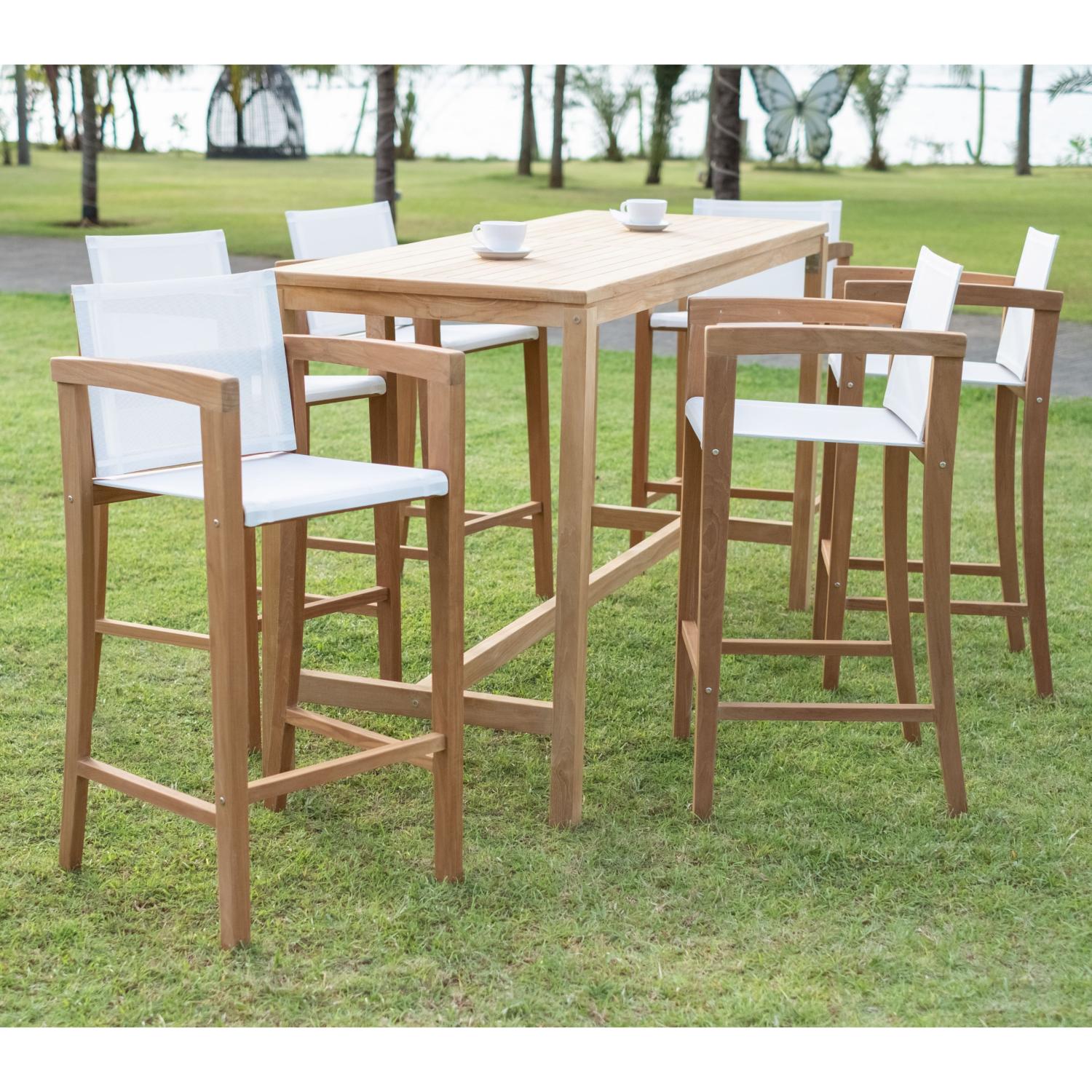 Silla bar Candon textilene blanco