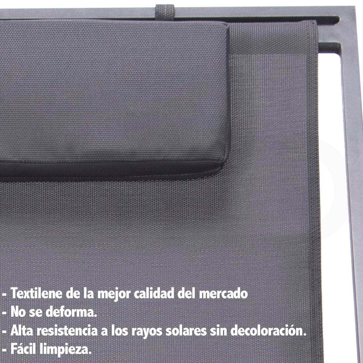 Tumbona Davis aluminio y textilene antracita