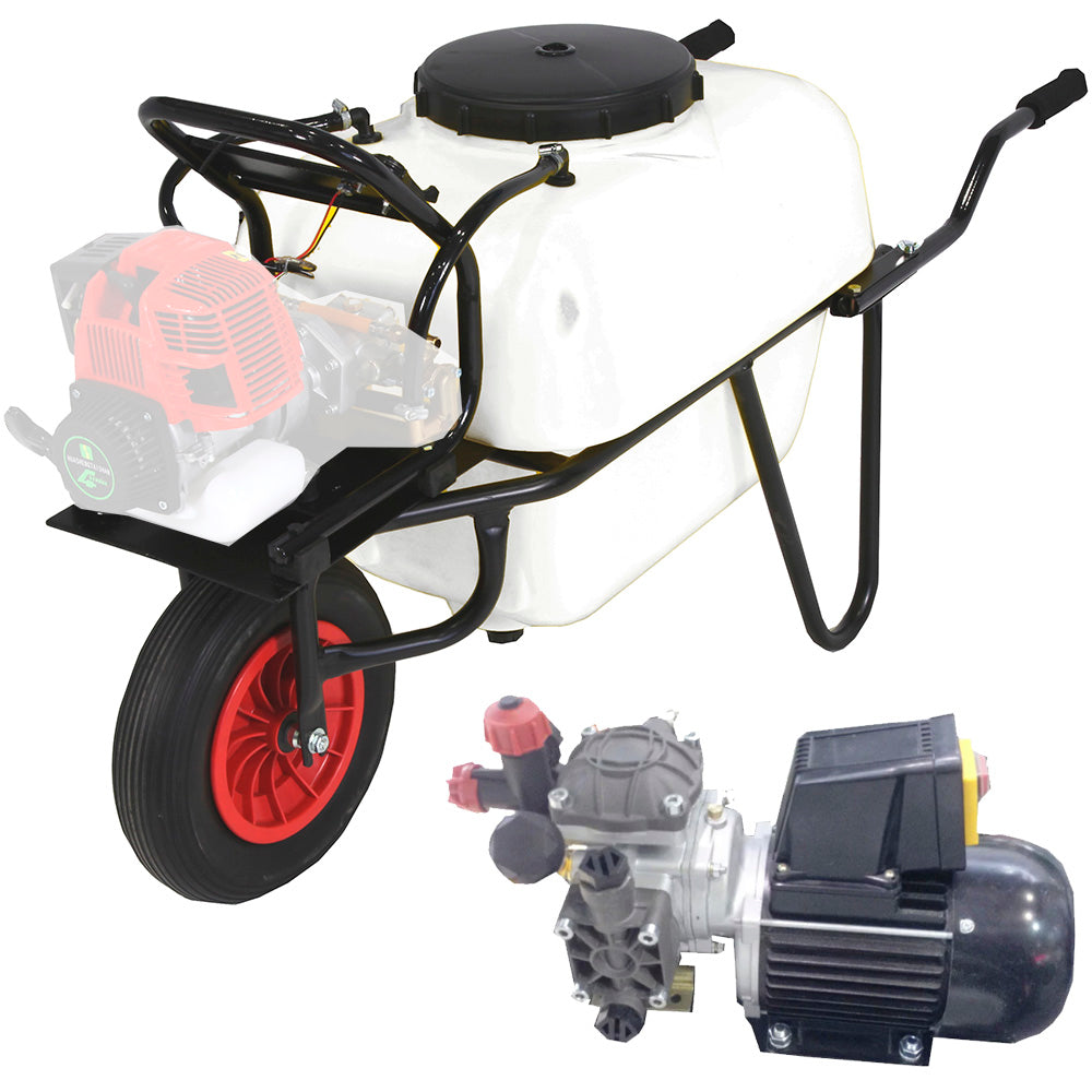 Carretilla sulfatadora, Motor Gasolina 100L Motor eléctrico.