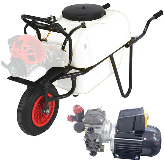 Carretilla sulfatadora, Motor Gasolina 100L Motor eléctrico.
