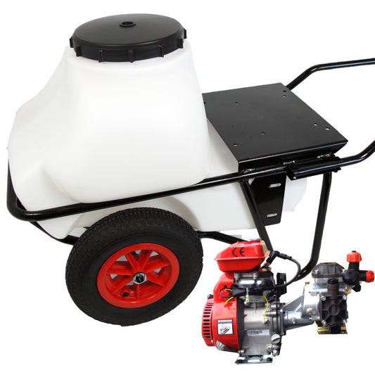 Carretilla fumigadora 100L com bomba membrana.