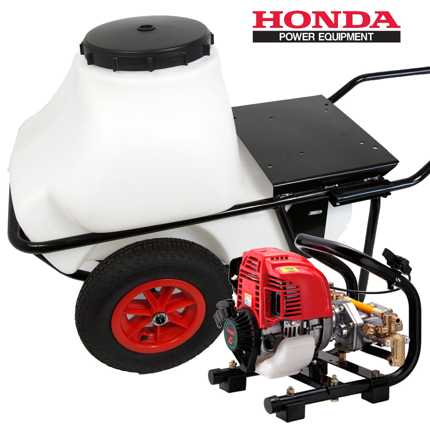 Carretilla sulfatadora, Motor Gasolina 100L. Motor Honda GX35