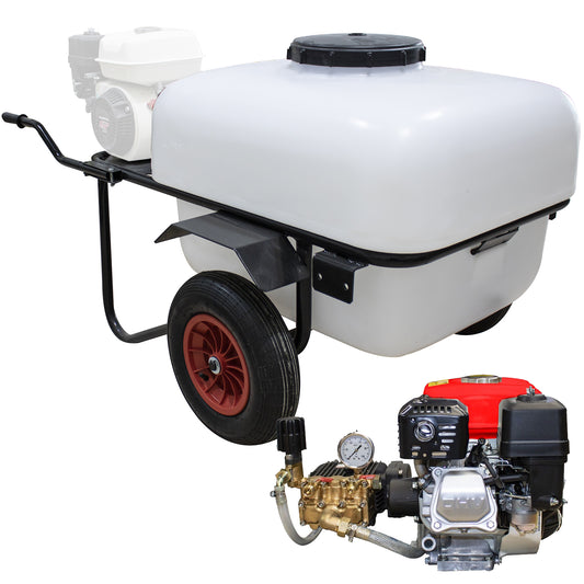 Carretilla sulfatadora 200L, Motor Gasolina 4T 40bar 30L/min