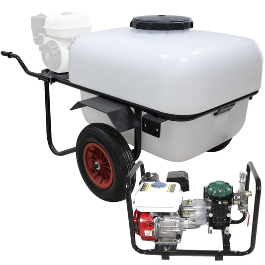 Carretilla sulfatadora 200L, Motor Honda. Bomba de membrana 40bar 40l/min