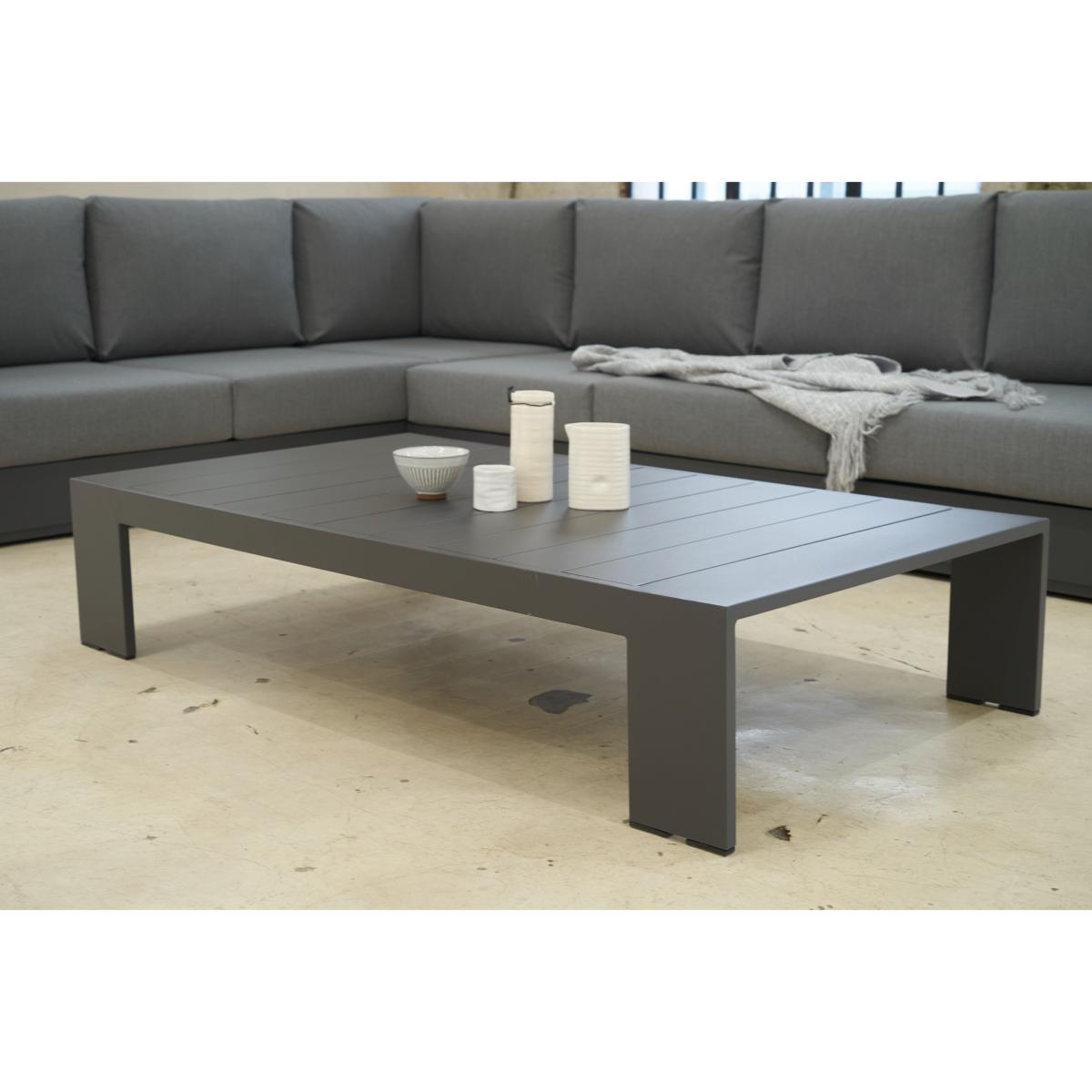 Mesa de centro Ione aluminio antracita.