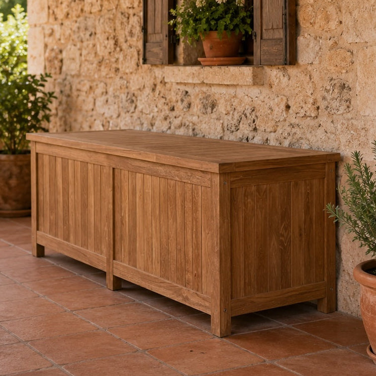 Baúl de Teca Maciza 150x55x50 cm