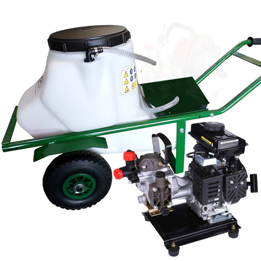 Carretilla fumigadora GM-2020 60L 2 ruedas Motor 4T 2.5HP 20bar 20ltr/min