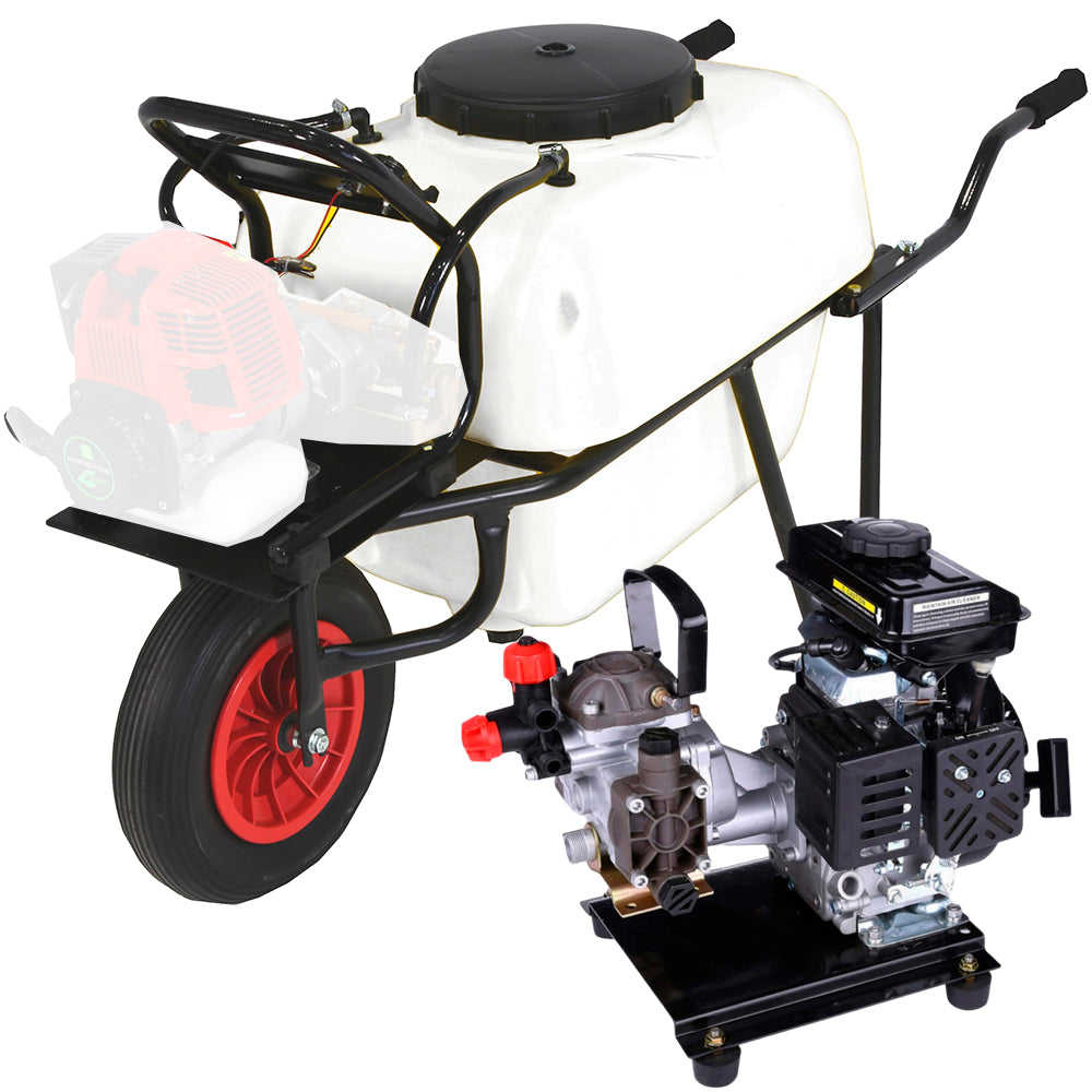 Carretilla fumigadora GM-2020 100L 1 rueda Motor Nouki ECO-100 2.5HP 20bar 20ltr/min