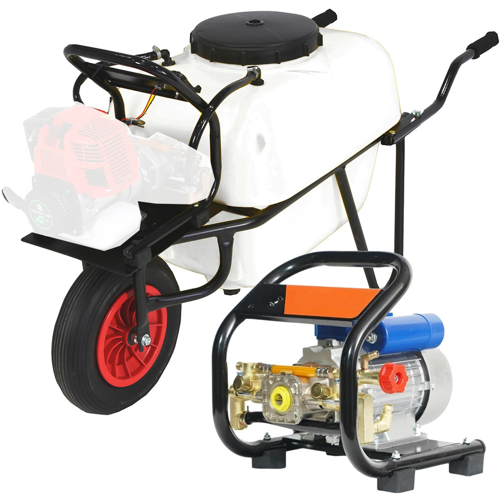 Carretilla fumigadora 100L motor Eléctrico 750w 25bar 7l/min. 1 rueda